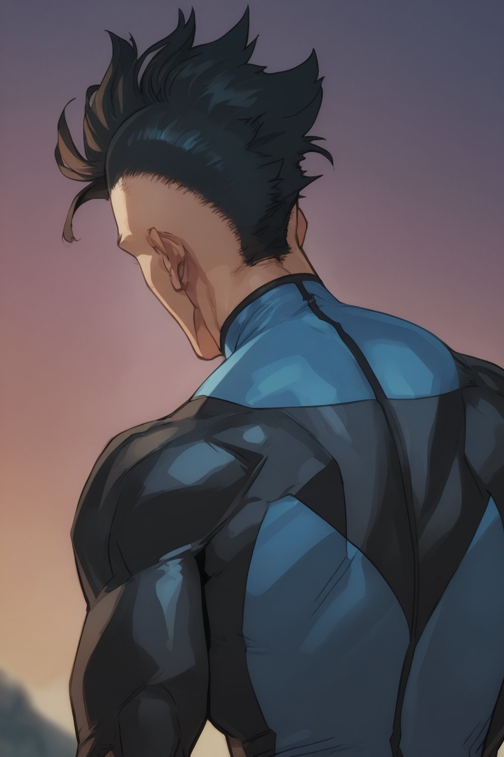 Mohawk brand,  dark blue eyes,  Mohawk haircut by arteaiyaoizz on Tensor.Art