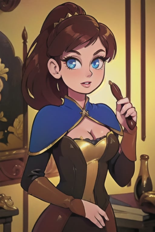 Elegantism,  opulent medieval fantasy scene,  full portrait of a woman by user_727369470812620406 on Tensor.Art