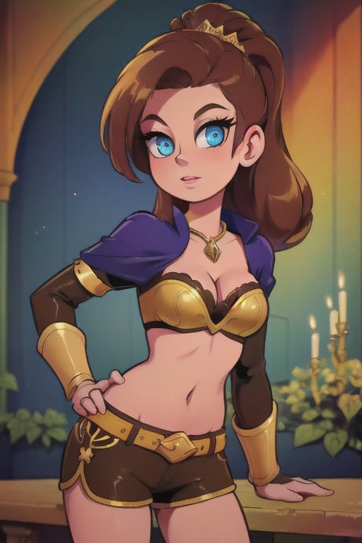 Elegantism,  opulent medieval fantasy scene,  full portrait of a woman by user_727369470812620406 on Tensor.Art