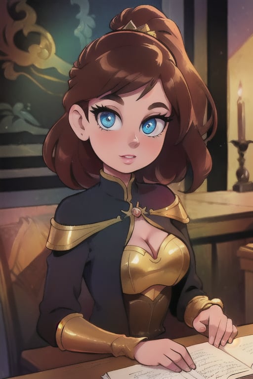 Elegantism,  opulent medieval fantasy scene,  full portrait of a woman by user_727369470812620406 on Tensor.Art