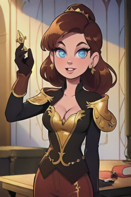 Elegantism,  opulent medieval fantasy scene,  full portrait of a woman by user_727369470812620406 on Tensor.Art