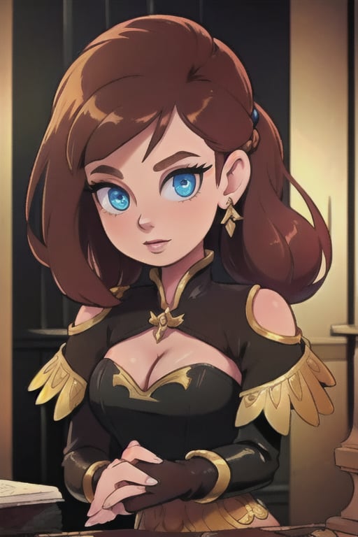 Elegantism,  opulent medieval fantasy scene,  full portrait of a woman by user_727369470812620406 on Tensor.Art