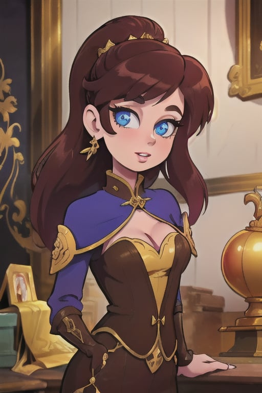 Elegantism,  opulent medieval fantasy scene,  full portrait of a woman by user_727369470812620406 on Tensor.Art