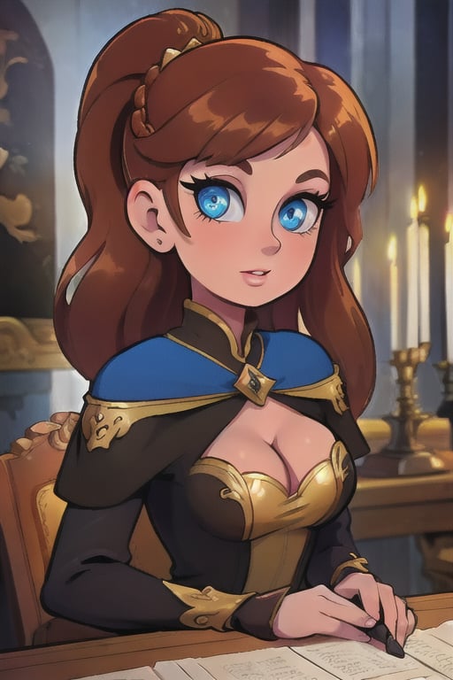 Elegantism,  opulent medieval fantasy scene,  full portrait of a woman by user_727369470812620406 on Tensor.Art