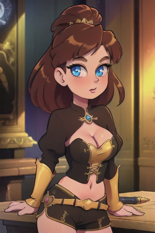 Elegantism,  opulent medieval fantasy scene,  full portrait of a woman by user_727369470812620406 on Tensor.Art