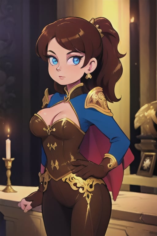 Elegantism,  opulent medieval fantasy scene,  full portrait of a woman by user_727369470812620406 on Tensor.Art