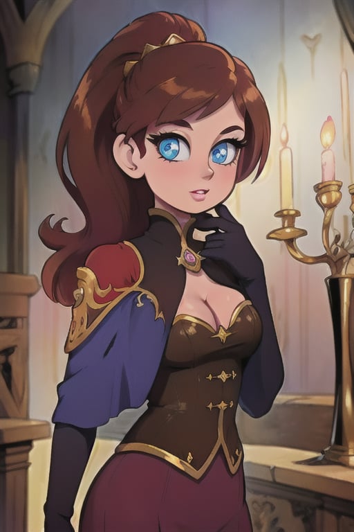 Elegantism,  opulent medieval fantasy scene,  full portrait of a woman by user_727369470812620406 on Tensor.Art