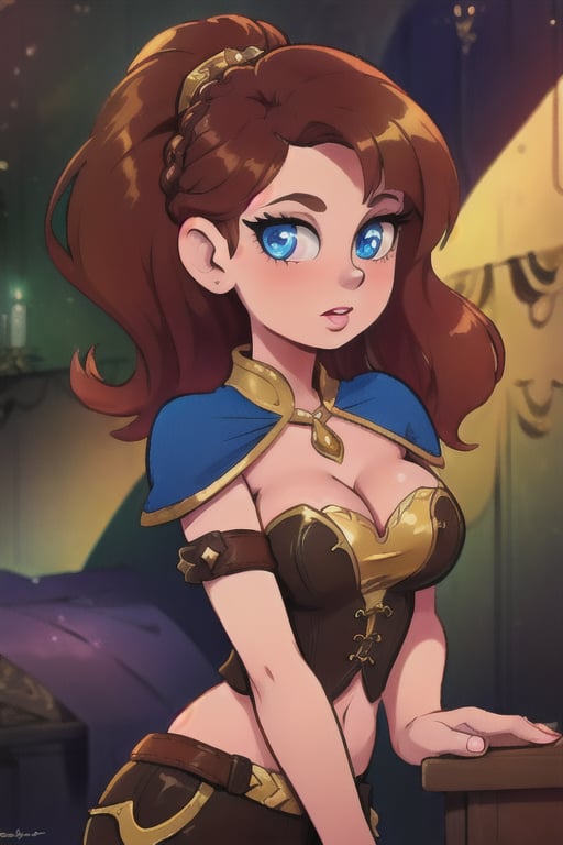 Elegantism,  opulent medieval fantasy scene,  full portrait of a woman by user_727369470812620406 on Tensor.Art