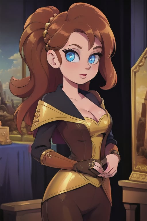 Elegantism,  opulent medieval fantasy scene,  full portrait of a woman by user_727369470812620406 on Tensor.Art