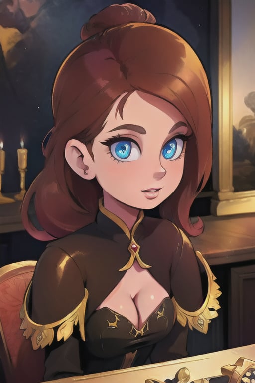 Elegantism,  opulent medieval fantasy scene,  full portrait of a woman by user_727369470812620406 on Tensor.Art