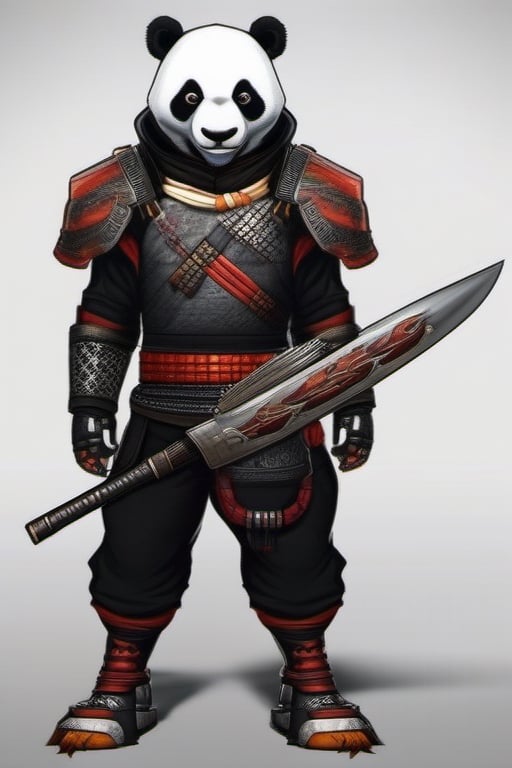 ninja panda with carbon armor,  dalmatian and fire scorpion. by panda dalzzy  on Tensor.Art