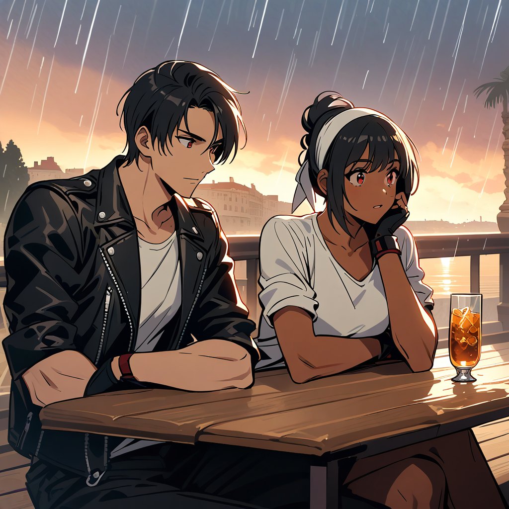 Orochiquillo,  dark skin,  couple by KUSANAGI on Tensor.Art
