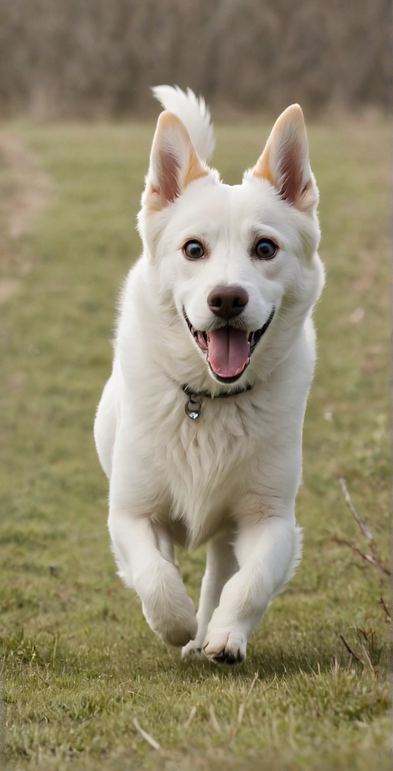 a dog running, no person, 