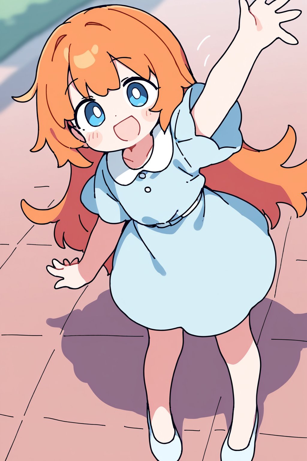 1girl,  orange hair,  blue eyes by Not_MrFallout on Tensor.Art
