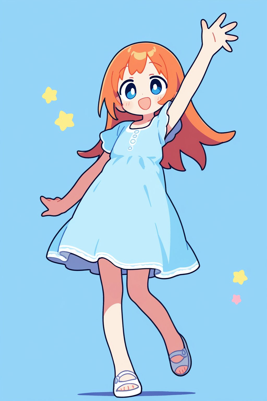 1girl,  orange hair,  blue eyes by Not_MrFallout on Tensor.Art