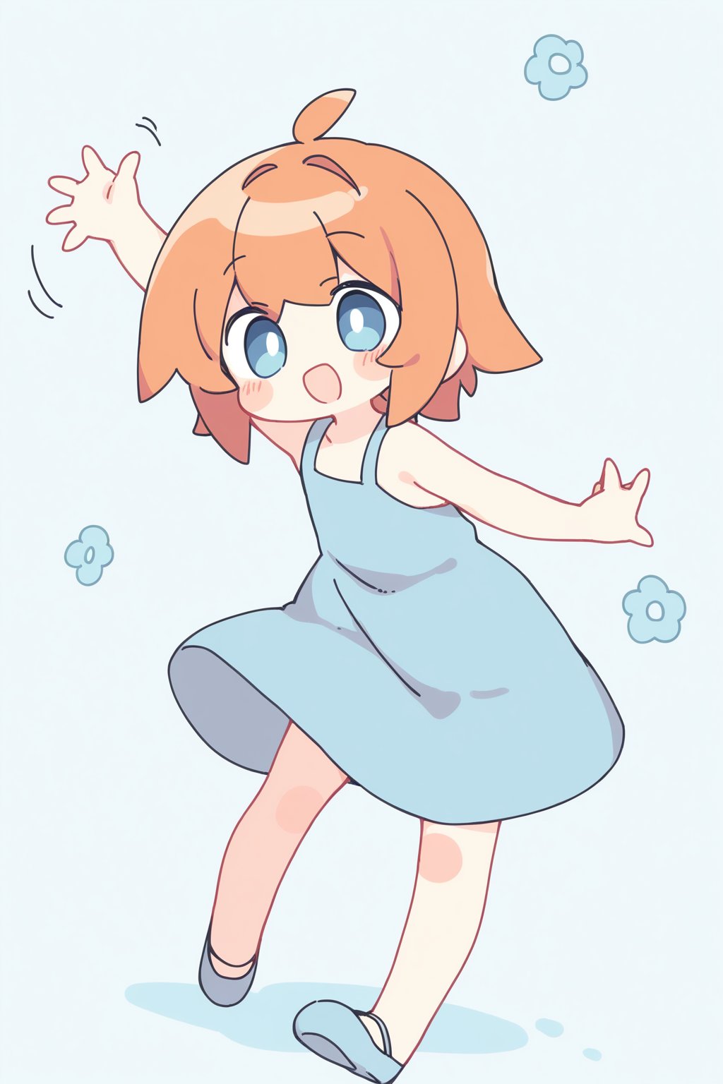 1girl,  orange hair,  blue eyes by Not_MrFallout on Tensor.Art