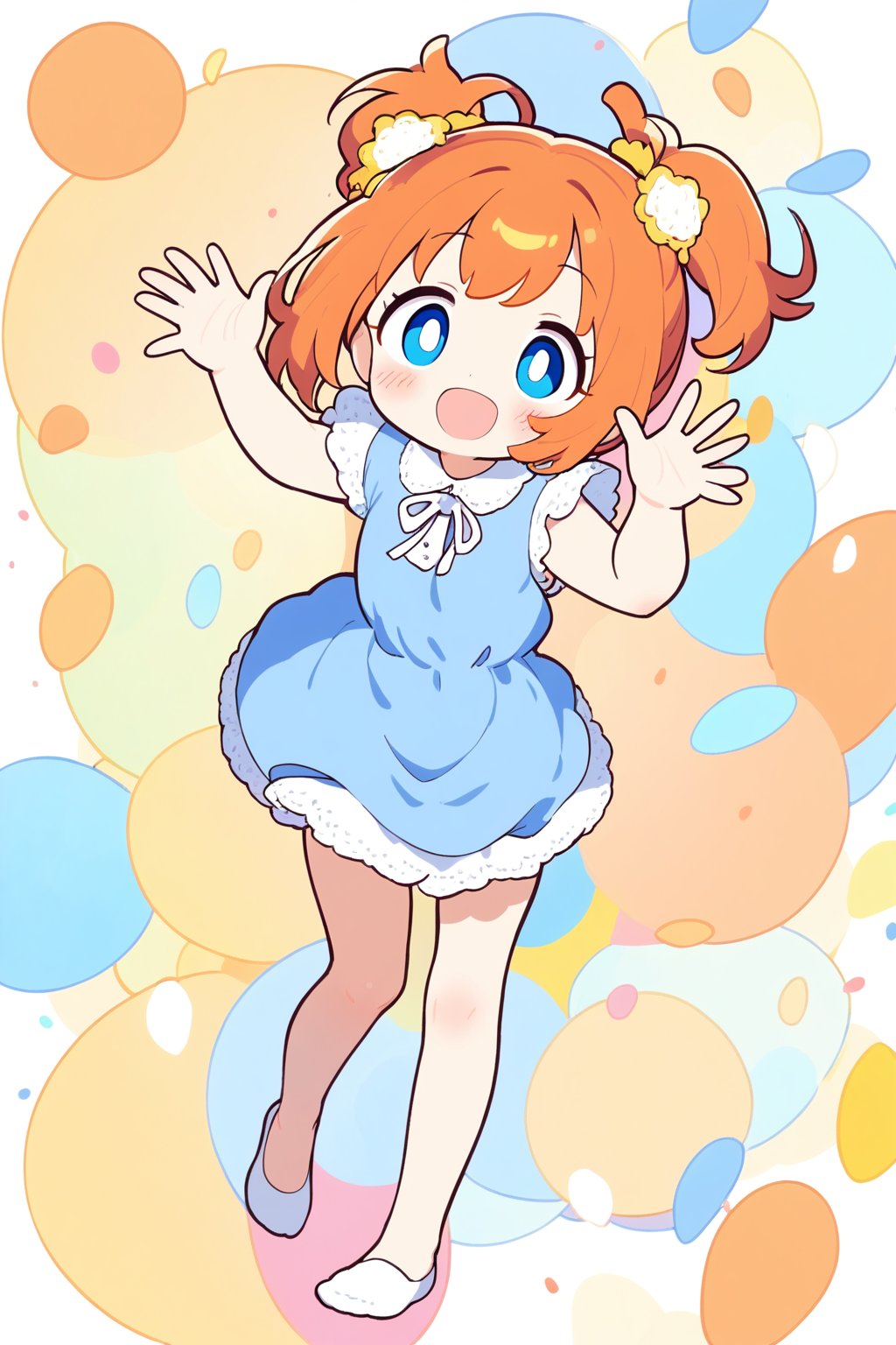 1girl,  orange hair,  blue eyes by Not_MrFallout on Tensor.Art