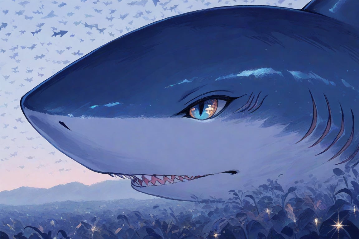 (((shark_animal))),  scenery,  close up by PinkCotton 🎐 on Tensor.Art