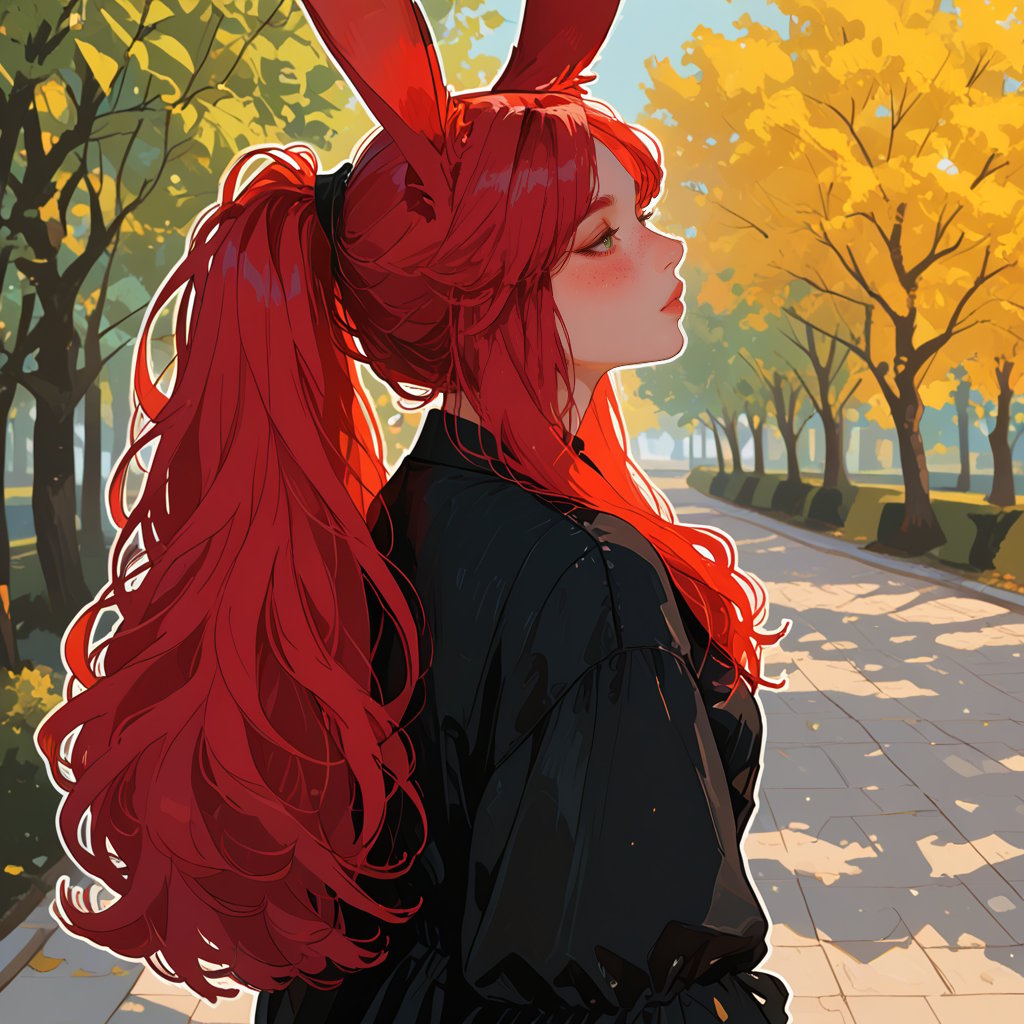 a cartoon image of a female,  broad shoulders,  green eyes by PinkCotton 🎐 on Tensor.Art
