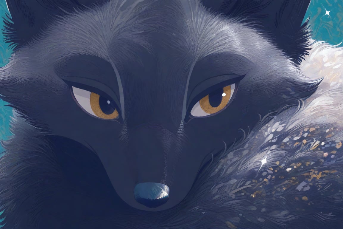 (((silver fox_animal))),  animal focus,  scenery by PinkCotton 🎐 on Tensor.Art