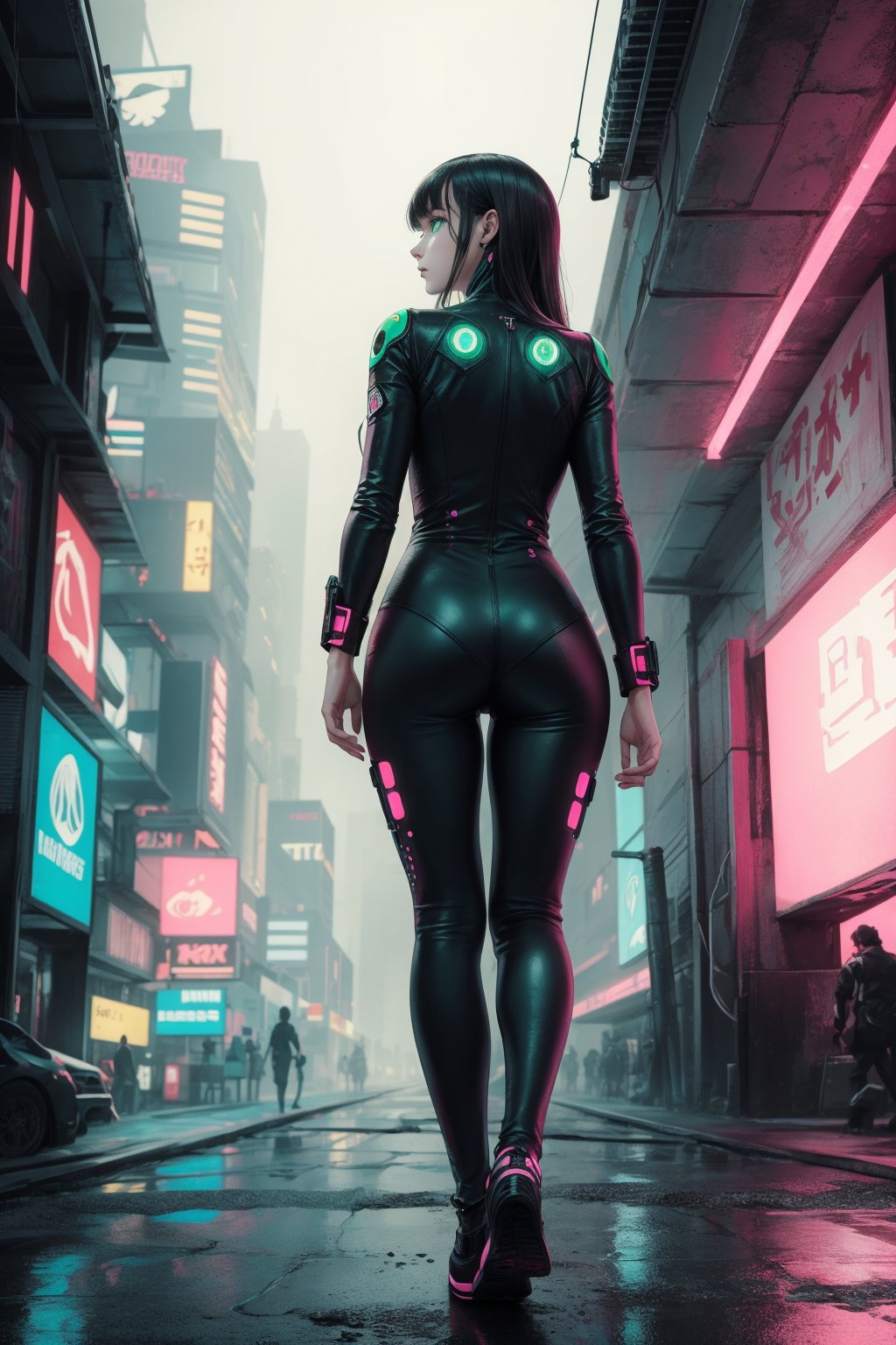 a girl,  dark hair with bangs,  green eyes by Nemo on Tensor.Art