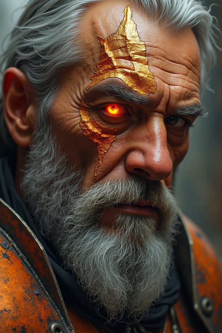 A captivating,  hyper-realistic portrait of an elderly man with a rugged,  wispy beard by FreeManAi on Tensor.Art