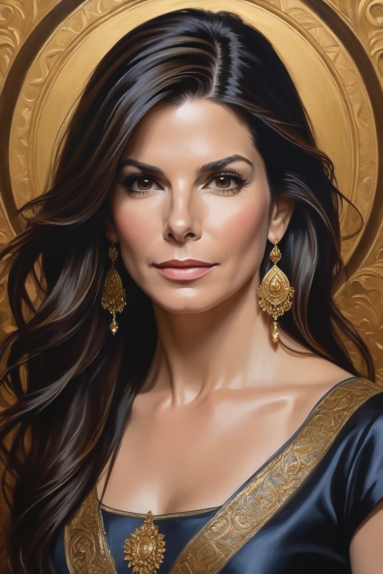 Here is the prompt: A breathtaking,  award-winning portrait of Sandra Bullock as Mozart,  a female genius by aianastaciawo...