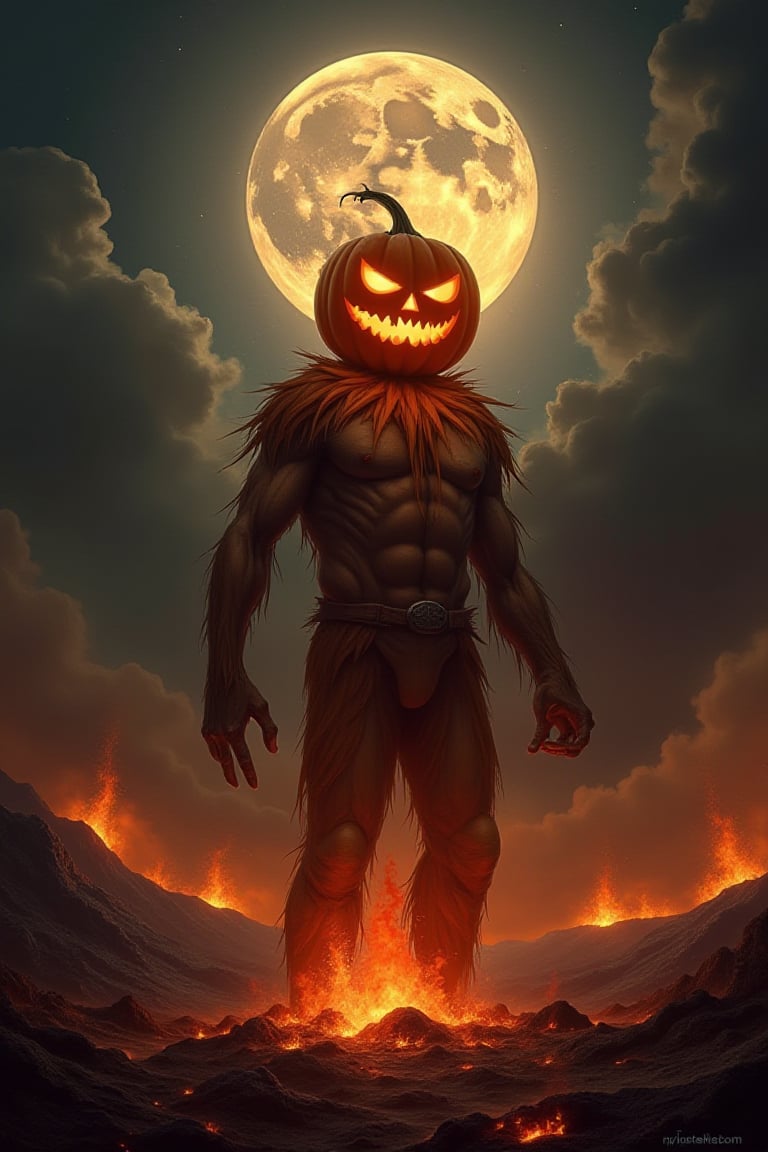 "Doomsday Pumpkin Man": The end of the world is coming, the earth is cracking, volcanoes are erupting, and thick smoke is billowing. . FULL MOON