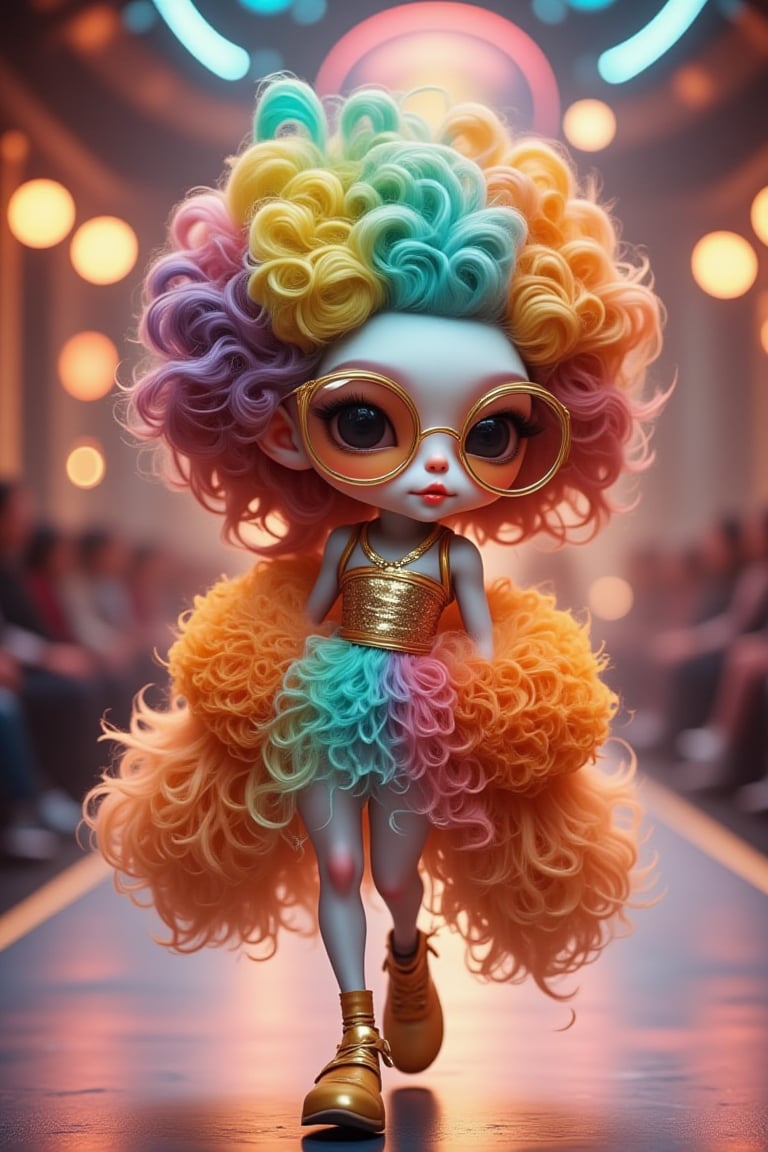 Retro Fashion Alien Model: Cute smiling alien wearing retro vintage style clothes. Wearing colorful feathered hats and shi...