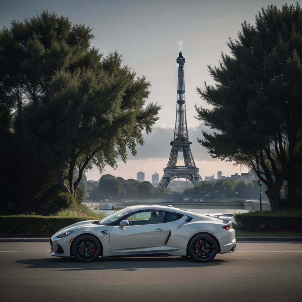 A dynamic image of a car accelerating on a stylish and modern street. The cars are all world-class top-notch sports cars, and their bodies are gleaming when the sun shines on them. Cars are the theme (1:1) . Photography, enhance {{Masterpiece}} The top sports car made with the science and technology of the 24th century is fashionable and practical. The speed is unparalleled.
The color and style of the car are also original creations. Light and shadow, depth of field. In the background: Eiffel Tower, France. Modern visual design. Combining technology and art. Wonderful work.
