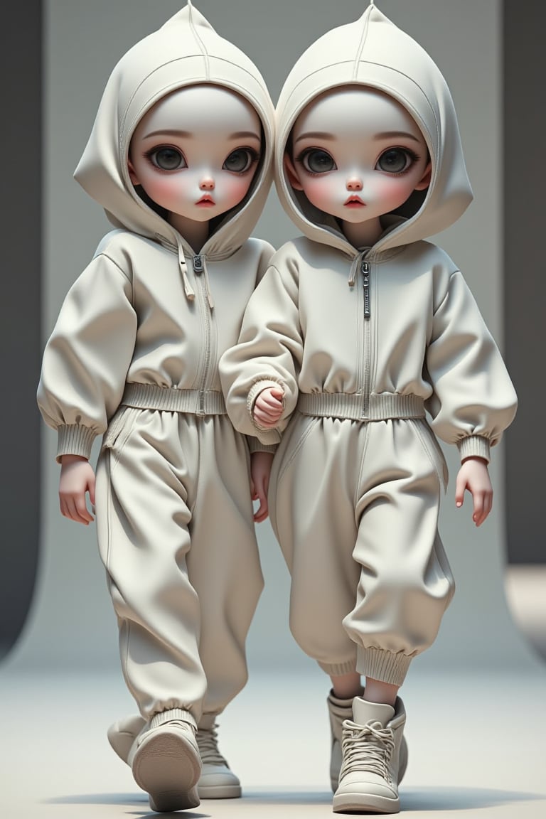 High Fashion Simple Alien: Short,  sweet alien wearing simple,  stylish clothes. They walked the runway in simple yet impr...