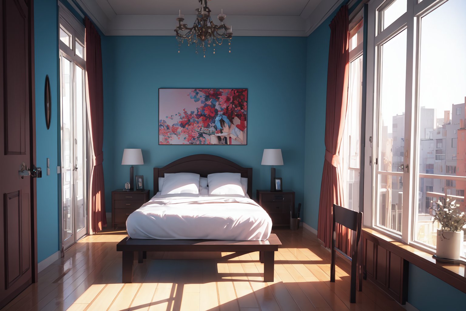 bedroom,  indoor,  pov shot by kidfromliminal on Tensor.Art