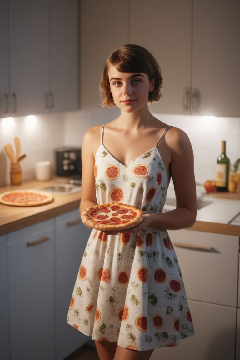 photography of a 20yo woman,  short hair,  masterpiece by Pizza Lover on Tensor.Art