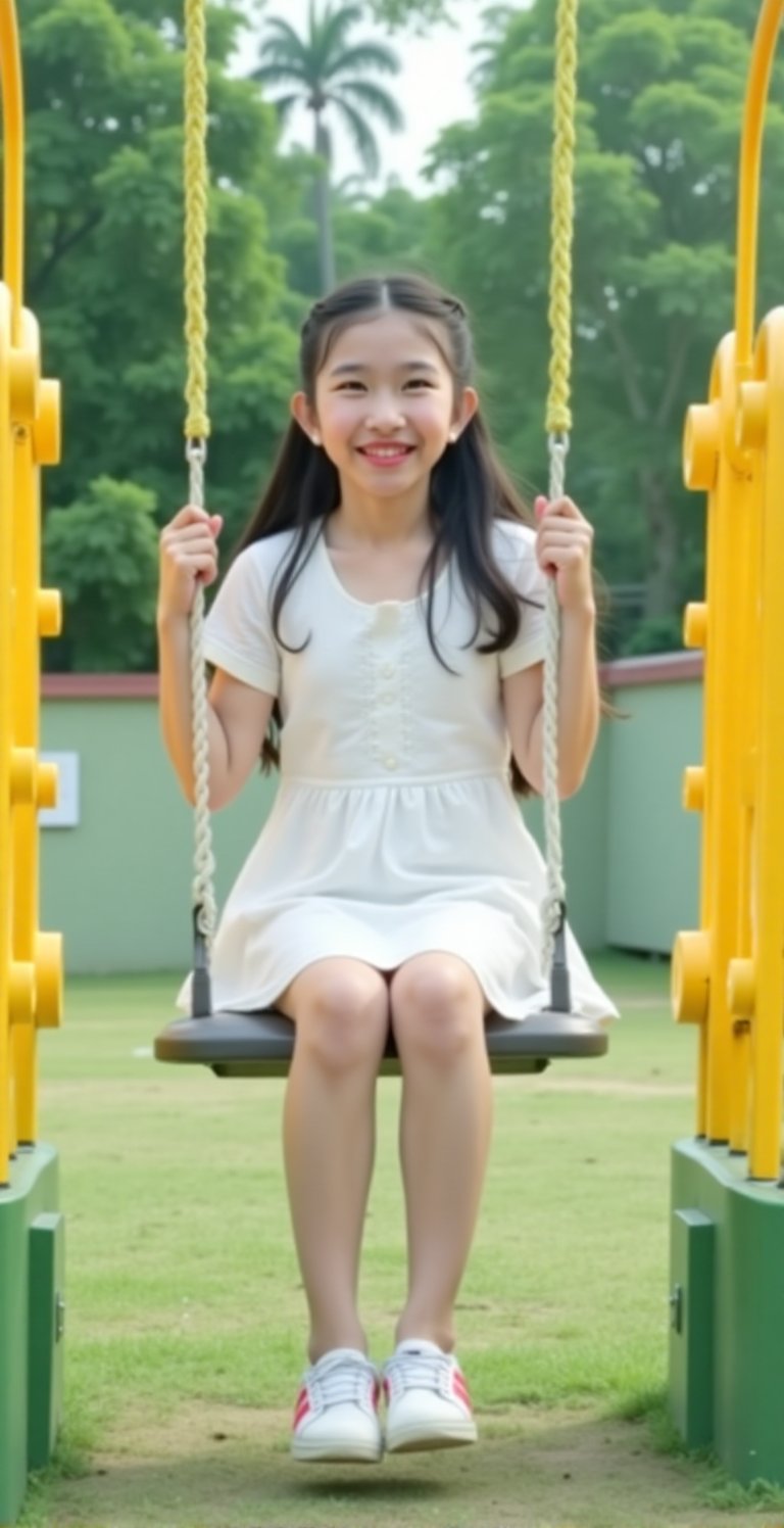 In colorful playground with lush greenery,  best quality,  photo realistic by Mc Day O on Tensor.Art