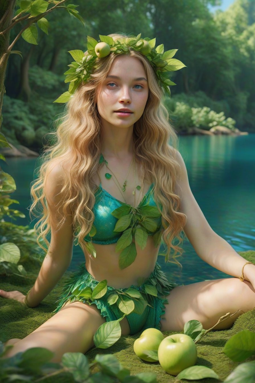 A fair-skinned woman with long,  wavy,  golden hair by user_744248898444468493 on Tensor.Art