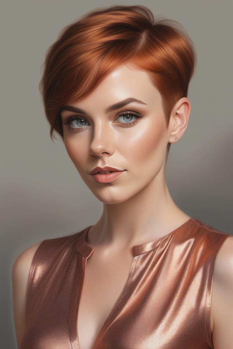 Colored pencil art,  portrait of a 30 years old classy slim minx woman,  classy makeup by user_744422647051517677 on Tenso...