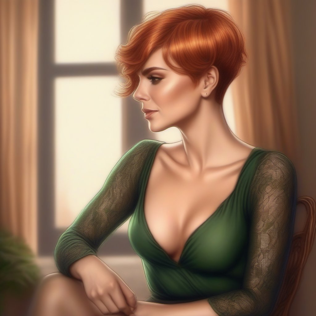 color pencil art,  drawing in color a 30 years old classy woman,  classy makeup by user_744422647051517677 on Tensor.Art