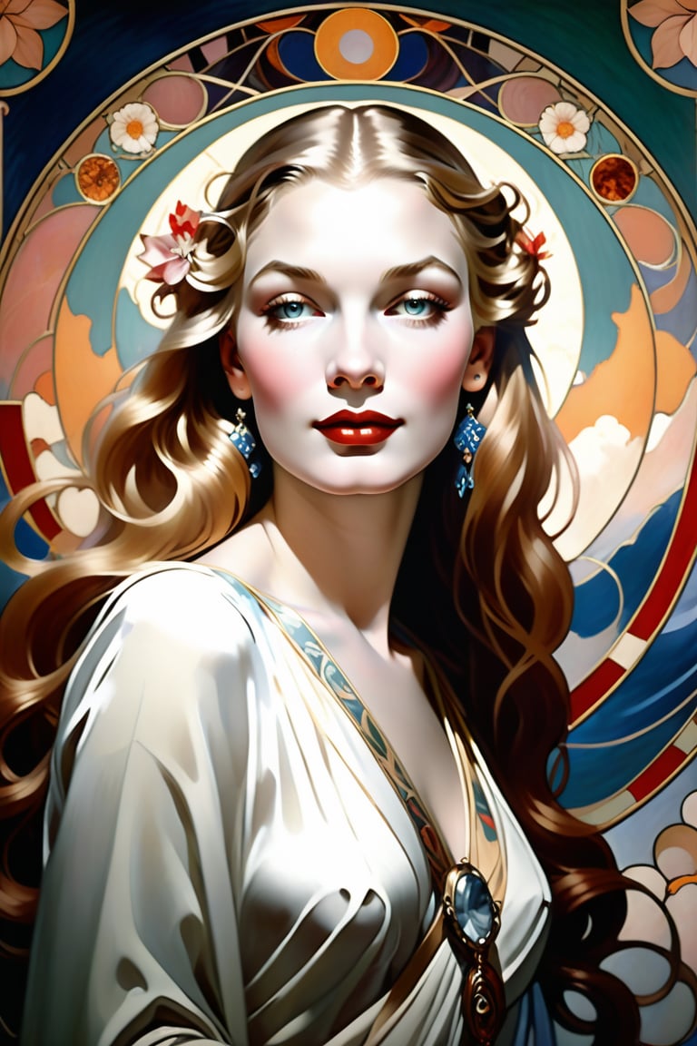 Oil Painting art,  Mucha,  Klimt by user_744422647051517677 on Tensor.Art