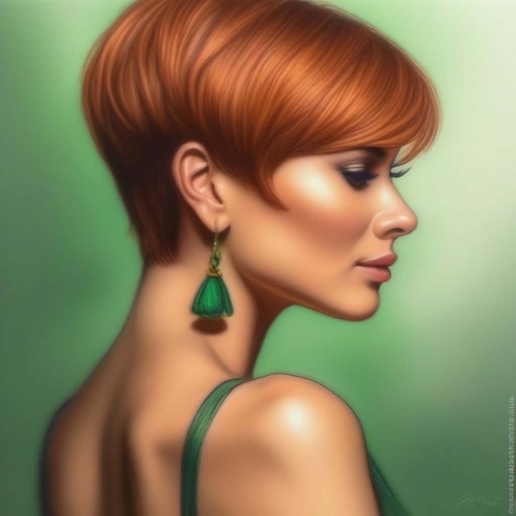 color pencil art,  drawing in color a 30 years old classy woman,  classy makeup by user_744422647051517677 on Tensor.Art