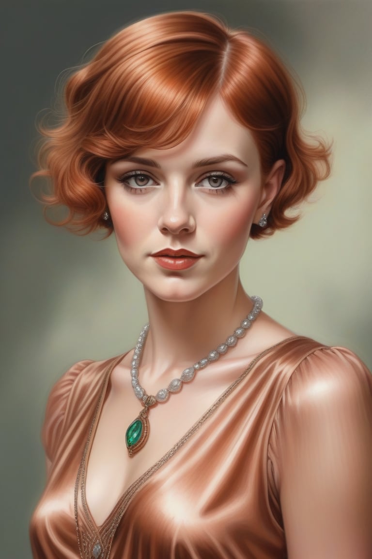 Colored pencil art,  portrait of a 30 years old classy slim minx woman,  classy makeup by user_744422647051517677 on Tenso...