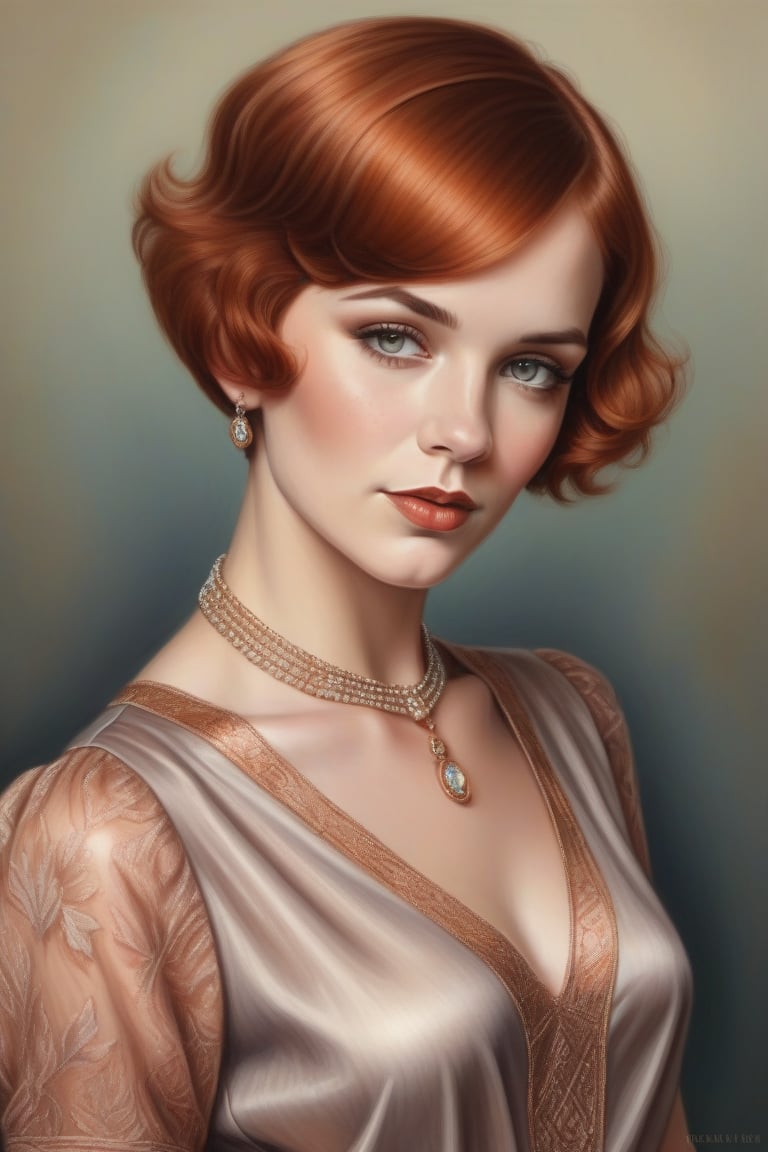 Colored pencil art,  portrait of a 30 years old classy slim minx woman,  classy makeup by user_744422647051517677 on Tenso...