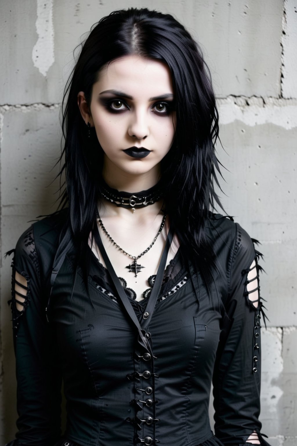 score_9, score_8_up, score_7_up, 18 year old, goth girl,