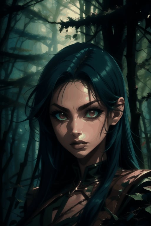 Darkness Forest,  forest,  Dark fantasy v2 by J on Tensor.Art