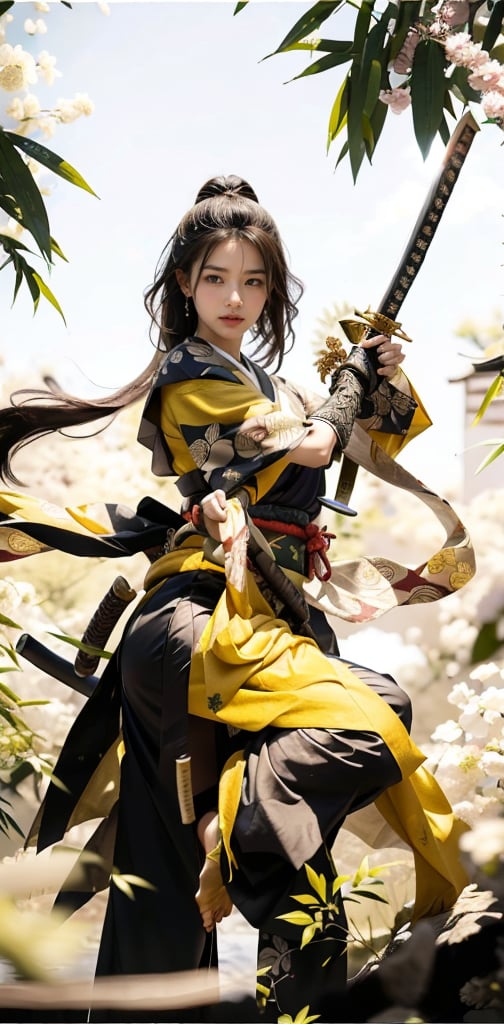 A stunning Taiwanese beauty,  23 years old,  stands confidently amidst a serene bamboo grove by user_745923510488130301 on...
