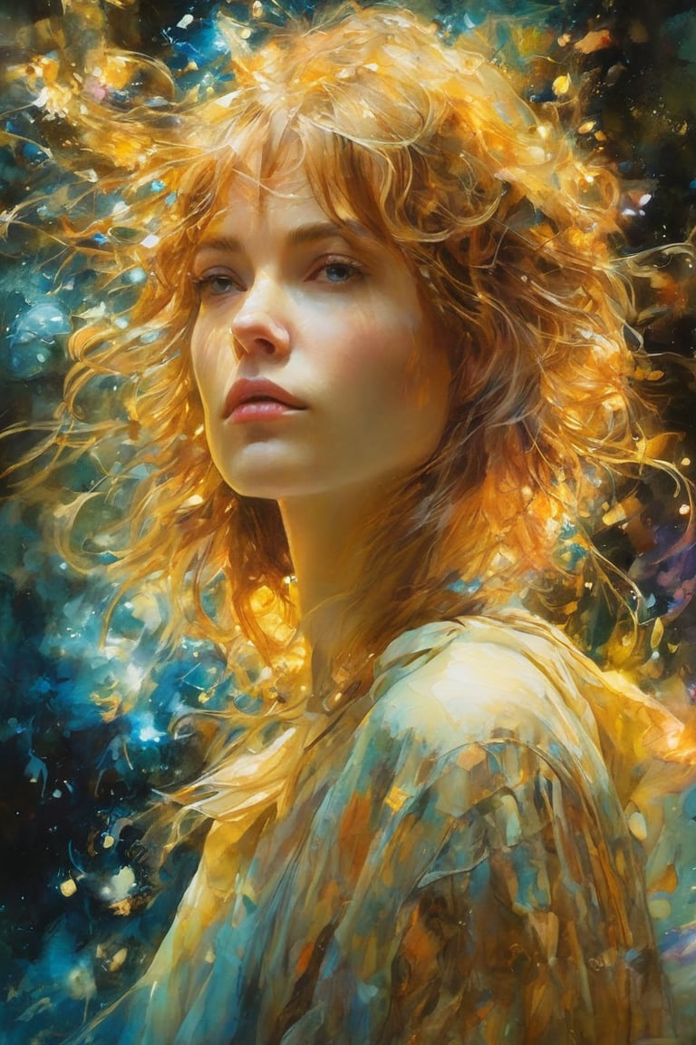 Hyper realistic-surreal and fantastic composition,  perfect and dynamic watercolor,  portrait of Anna Sawai by user_747556...