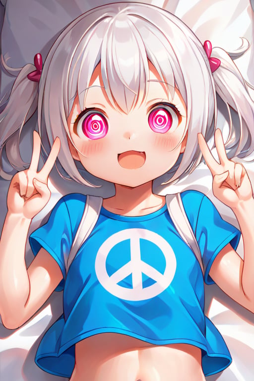 loli hypnotized,  happy_face,  white hair by tls2k on Tensor.Art