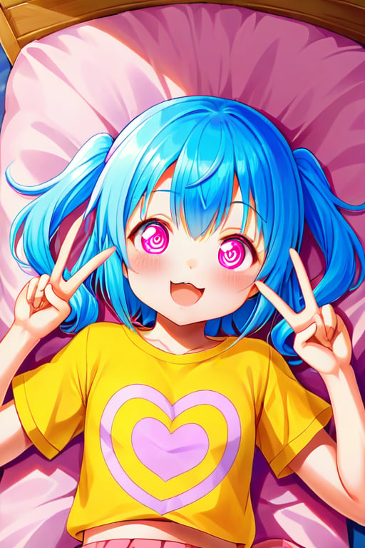 loli hypnotized,  happy_face,  blue hair by tls2k on Tensor.Art
