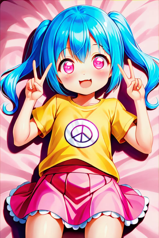 loli hypnotized,  happy_face,  blue hair by tls2k on Tensor.Art