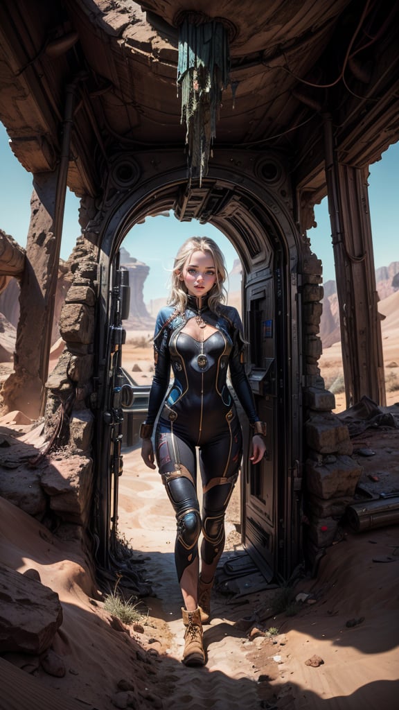 closeup Girl In Thight Plugsuit,  Desert,  Portal to another WORLD by user_748647765294443662 on Tensor.Art