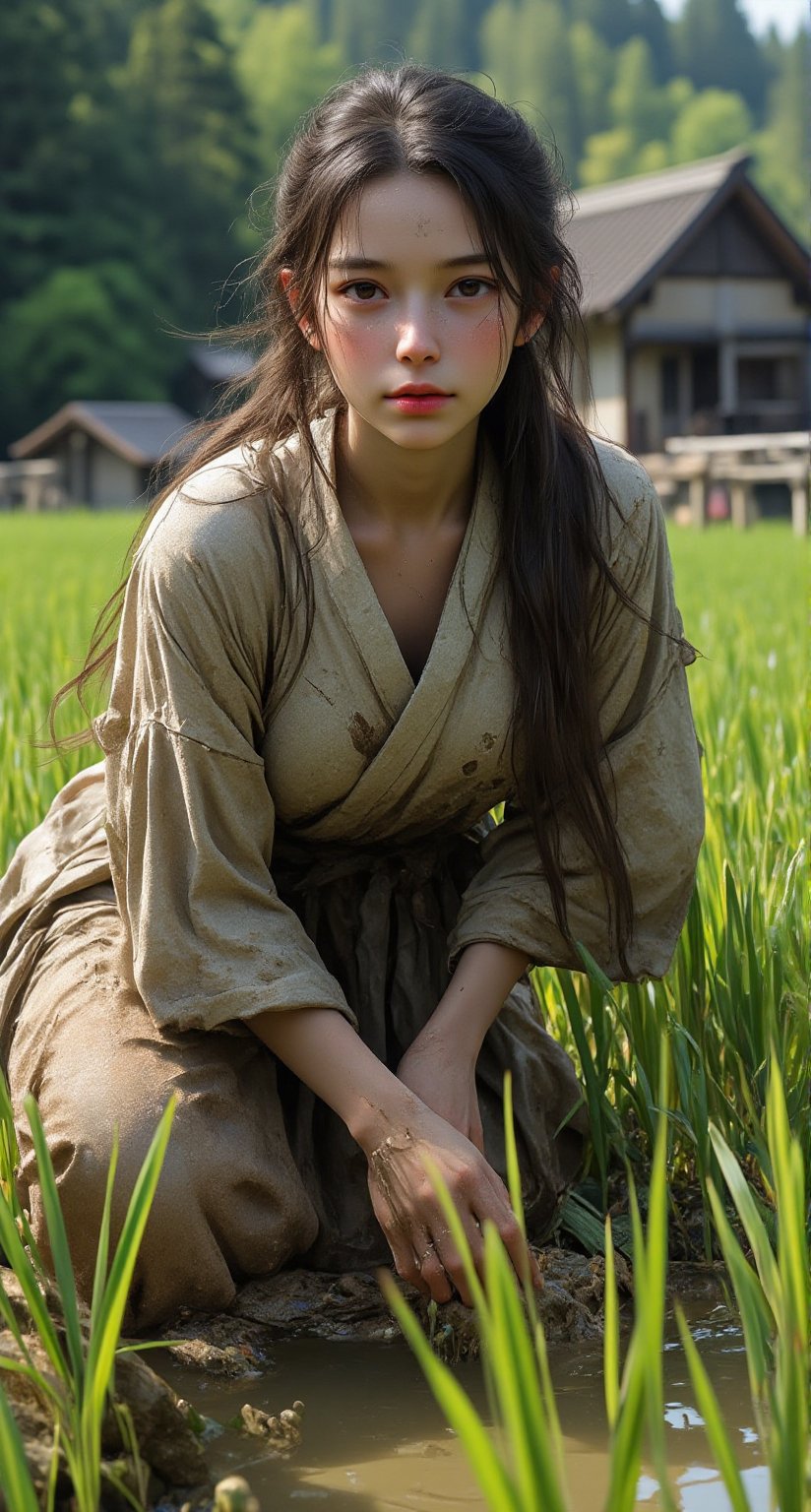 Farmer Tending To Their Rice C Image Created By Anjin1970 Tensor Art